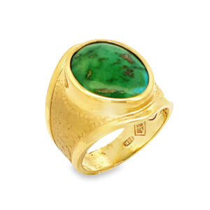 18K Yellow Gold Sonoran Turquoise Ring