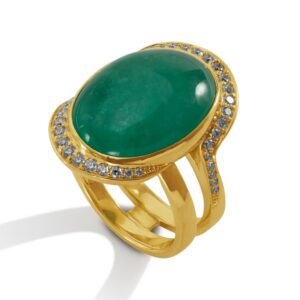 Emerald and Diamond Ring